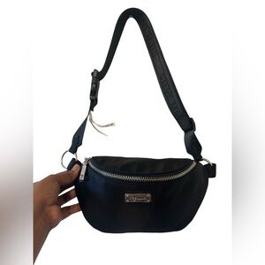 Steve Madden Black Crossbody Bag with Silver Accents